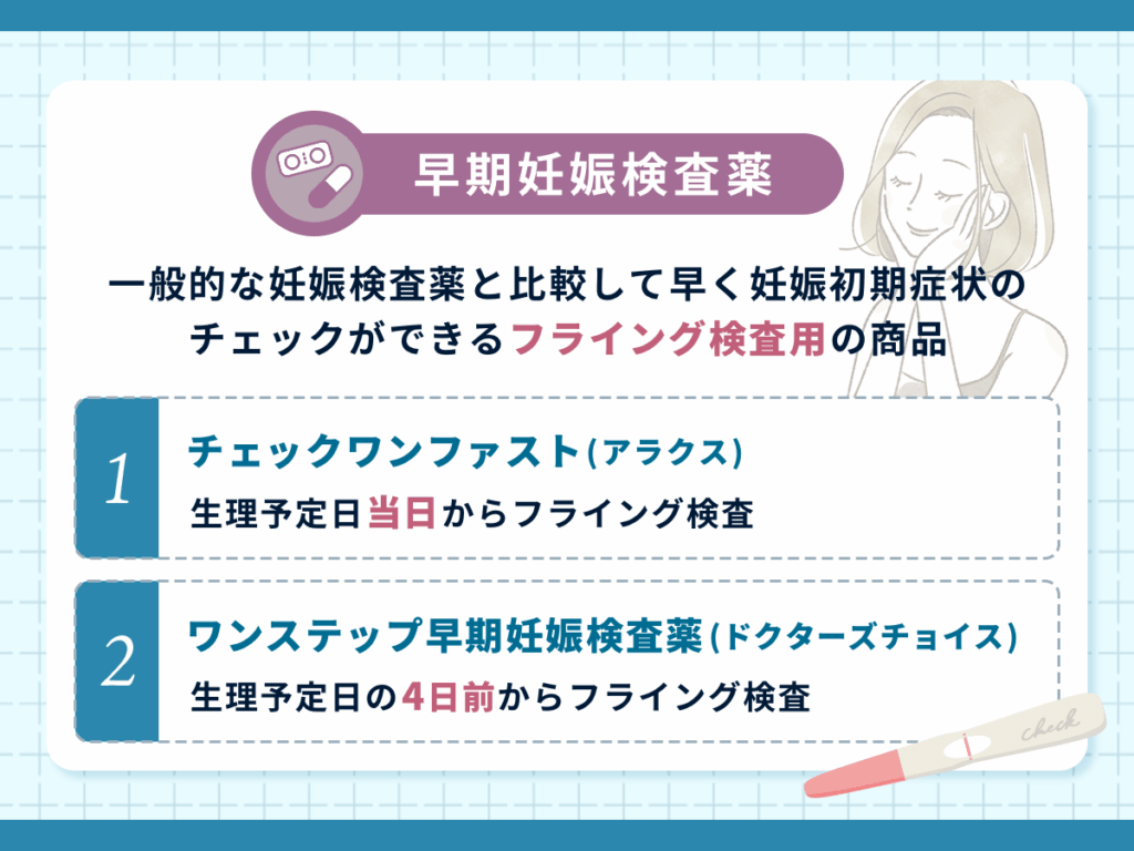 早期妊娠検査薬はいつから？生理予定日前あるいは生理予定日当日に使用するフライング検査