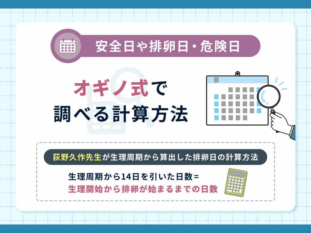 安全日や排卵日・危険日はいつ?オギノ式で調べる計算方法